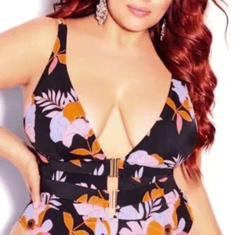 NEW PLUS SIZE SWIMSUIT SWIMWEAR ONE PIECE - Picture 2 of 3